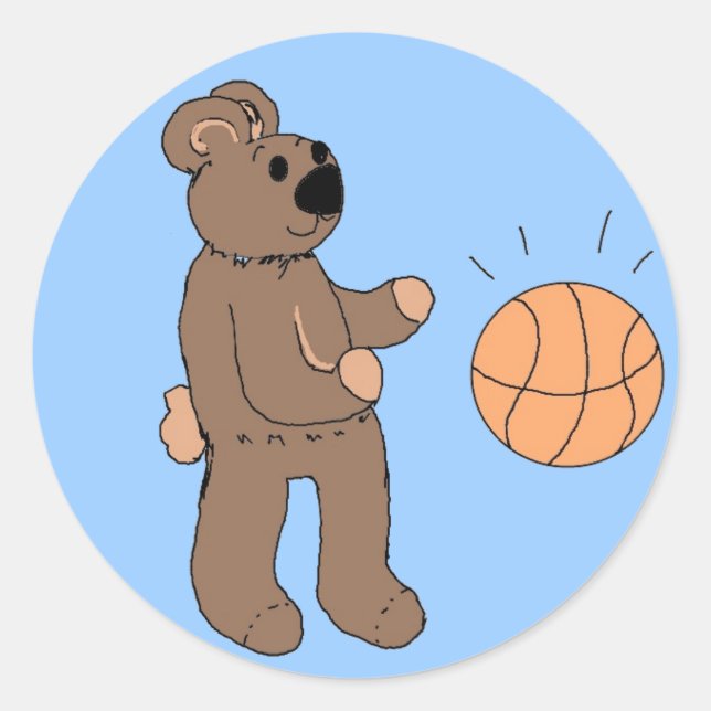 Adesivo Design de basquete engraçado (Frente)