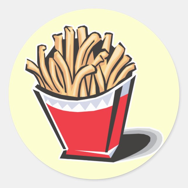 Adesivo design de batatas fritas retrô (Frente)