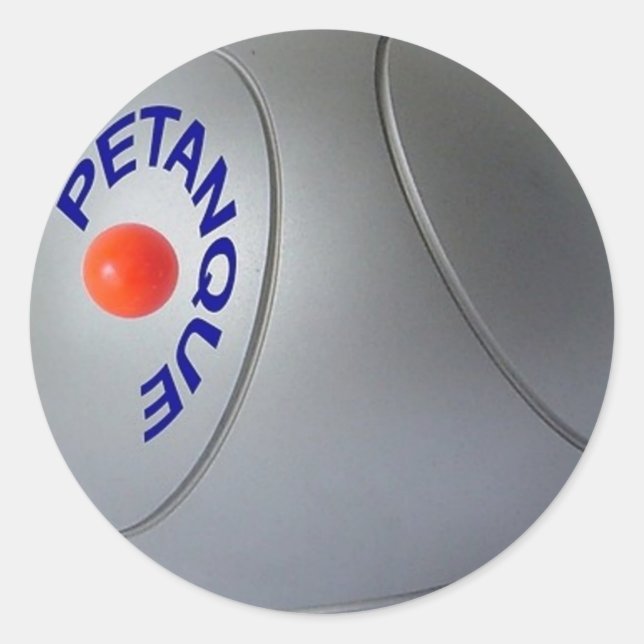 Adesivo design de bola de Petanque metálico (Frente)