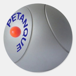 Adesivo design de bola de Petanque metálico