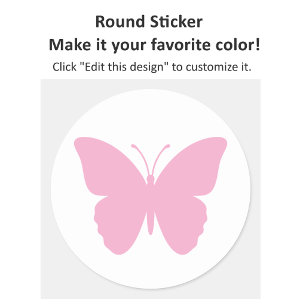 Adesivo Design de Borboleta Rosa