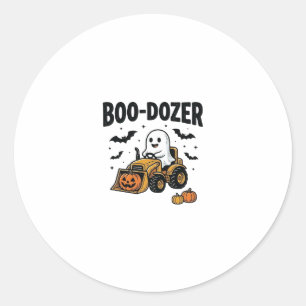 Adesivo Design de Bulldozer Fantasma de Halloween Boo-Doze