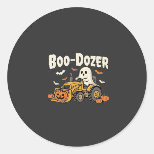 Adesivo Design de Bulldozer Fantasma de Halloween Boo-Doze