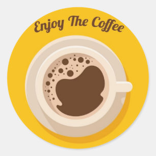 Adesivo Design de café quente - Bebida Comprada