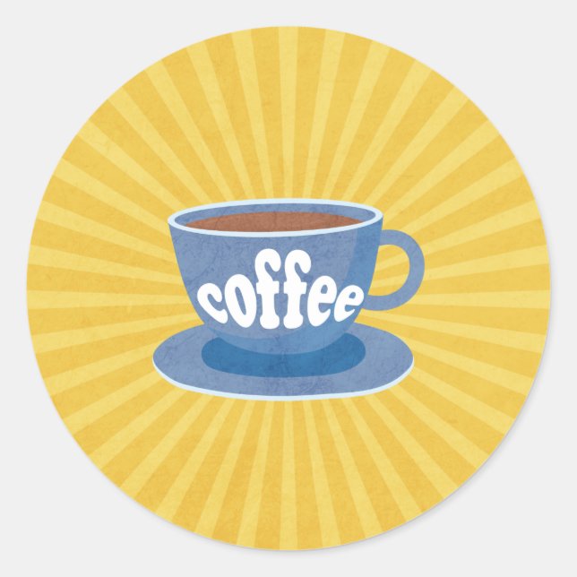 Adesivo Design de café retrô (Frente)