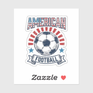 Adesivo Design de Camisa de Bola de Futebol Americano Vint