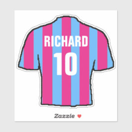 Adesivo Design de camisa de futebol em Claret e azul.