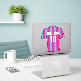 Adesivo Design de camisa de futebol em Claret e azul. Ades