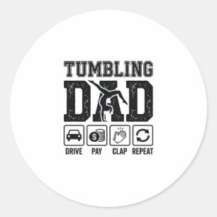 Adesivo Design de Camisa Tumbling Dad Drive Pay Clap Repea
