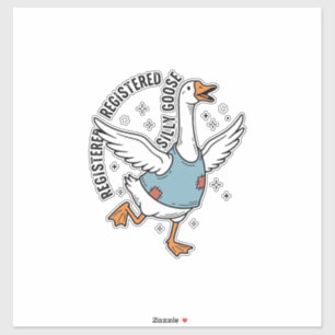 Adesivo Design de Camisa Vetorial Vintage Silly Goose Regi