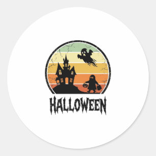 Adesivo Design de Camisa Vintage Halloween Casa Assombrada
