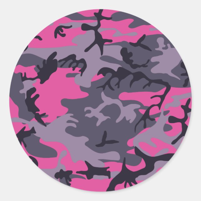 Adesivo Design de camuflagem rosa (Frente)