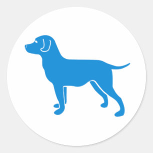 Adesivo Design de Cão Azul