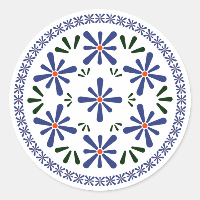 Adesivo Design de cerâmica tradicional polonesa. (Frente)