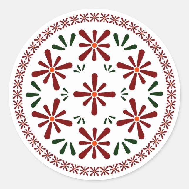 Adesivo Design de cerâmica tradicional polonesa. (Frente)