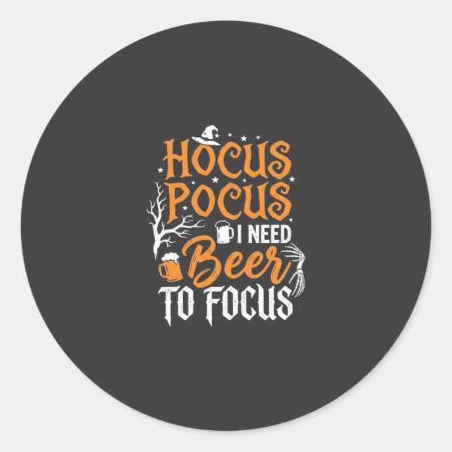 Adesivo Design de cerveja Hocus Pocus Halloween_1 (Frente)