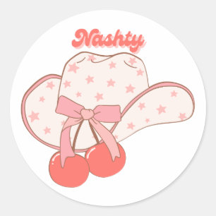 Adesivo Design de Chapéu de Cowboy Nashty   Humor Ocidenta