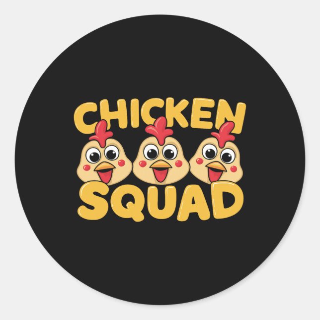 Adesivo Design de Chicken Squad para coisas de amantes de  (Frente)