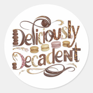 Adesivo Design de chocolate e bolos decadentes deliciosos