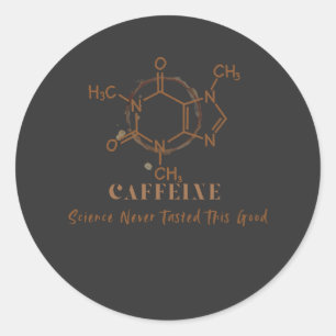 Adesivo Design de Ciência do Café Divertido com Cafeína