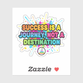 Adesivo Design de Citação Motivacional de Sucesso é uma Jo