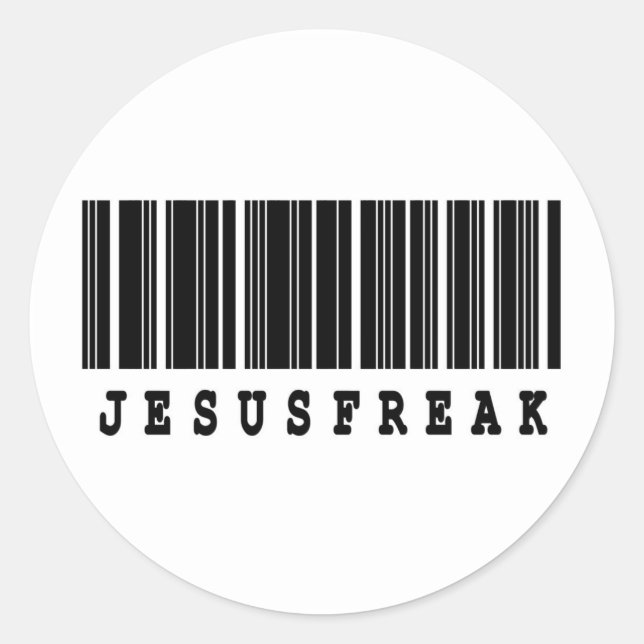 Adesivo design de código de barras do Jesus freak (Frente)