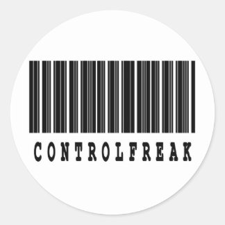 Adesivo design de código de barras obcecado pelo controle