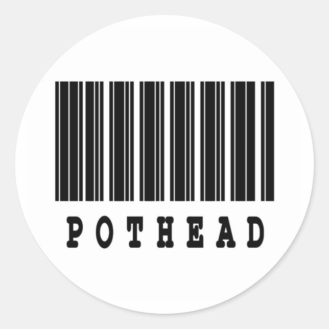 Adesivo design de código de barras para cabeça de maconha (Frente)