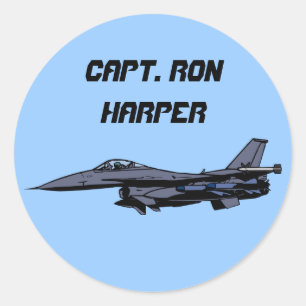 Adesivo Design de Combatente F16 Personalizável