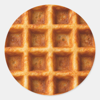 Adesivo Design de comida de waffle quadrado torrado realis