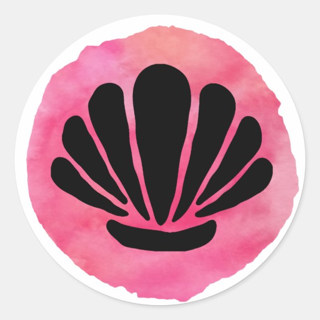 Adesivo Design de Concha Rosa (Frente)