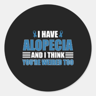 Adesivo Design de Consciência Alopecia para um Apoiante da