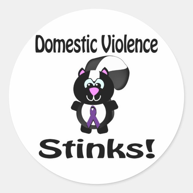 Adesivo Design de conscientização sobre gambá que a violên (Frente)