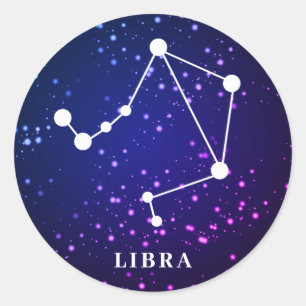 Adesivo Design de constelação de Libra Zodiac