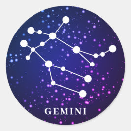 Adesivo Design de constelação Gemini Zodiac