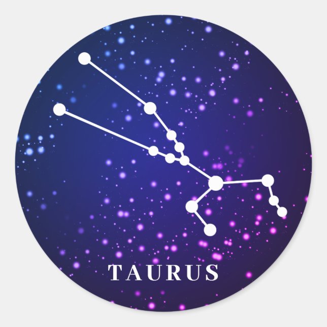 Adesivo Design de constelação Taurus Zodiac (Frente)