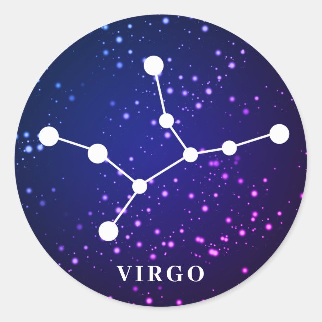Adesivo Design de Constelação Virgo Zodiac (Frente)