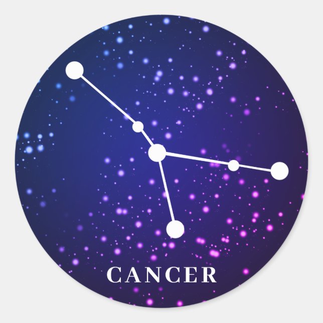 Adesivo Design de constelação Zodiac cancer (Frente)