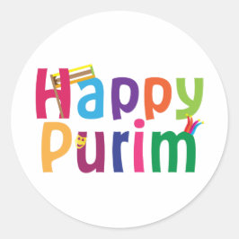 Adesivo Design de cor feliz Purim