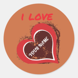 Adesivo Design de Coração de Amor Grunge Editável – Adicio