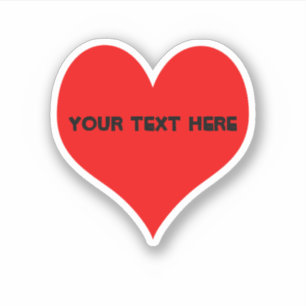 Adesivo Design de Coração Vermelho Simples