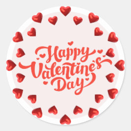 Adesivo Design de Coração Vermelho Valentin Sticker
