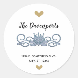 Adesivo Design de Coroa Azul Personalizada