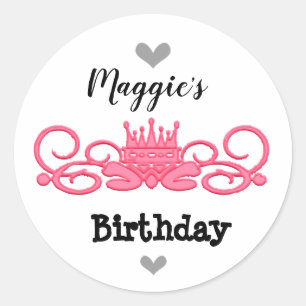 Adesivo Design de Coroa Rosa Personalizada