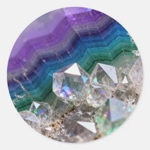 Adesivo Design de Cristal Vibrante Fusão de Quartzo Prismá