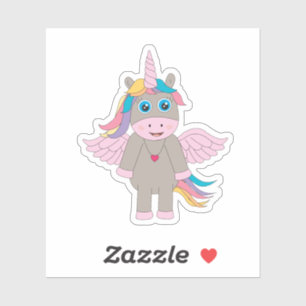 Adesivo Design de Cute Rainbow Unicorn