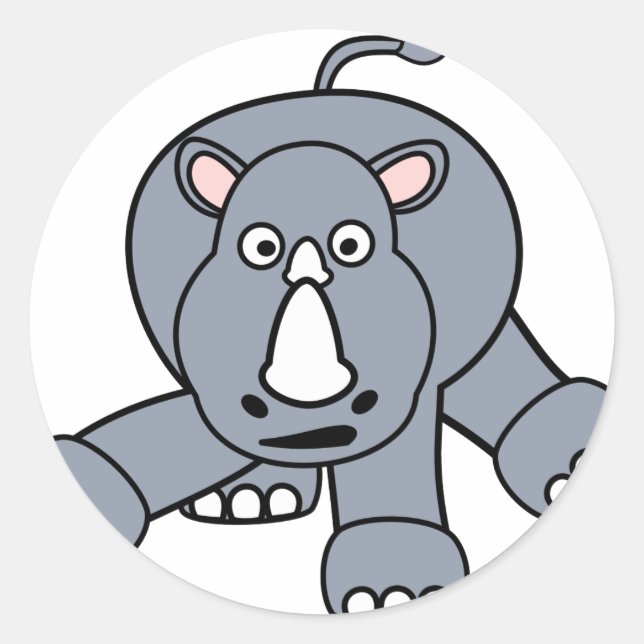 Adesivo Design de Cute Rhino (Frente)