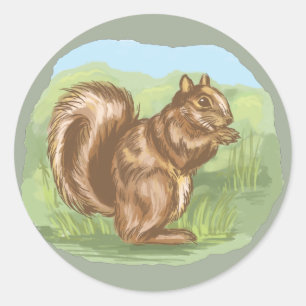 Adesivo Design de desenho animado da vida silvestre de esq