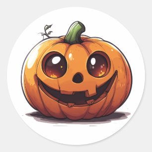 Adesivo Design de desenho animado de abóbora de Halloween