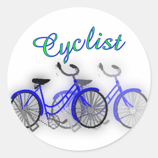 Adesivo Design de desenho de aquarela (Bicicleta de 1950) (Frente)